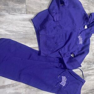 Men's Purple Zip-Up Sweater
